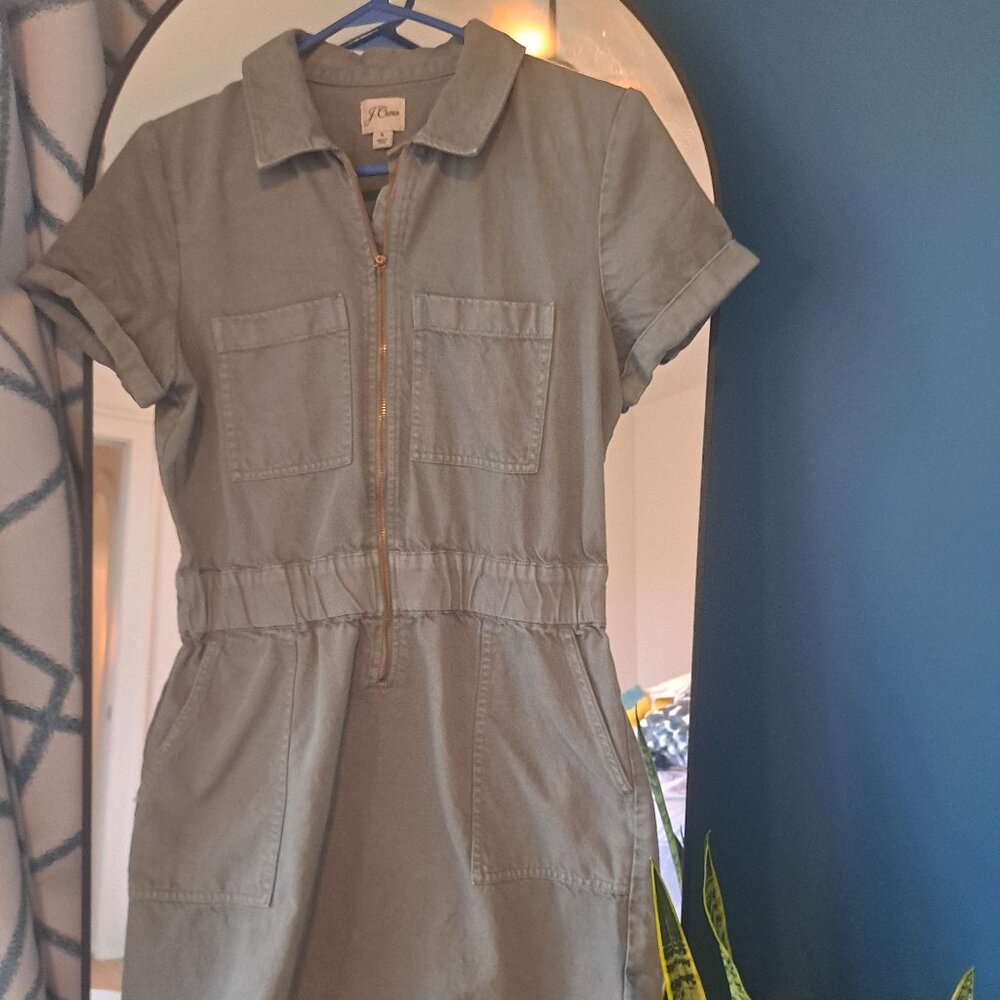 J. crew Zip Front Chino Dress